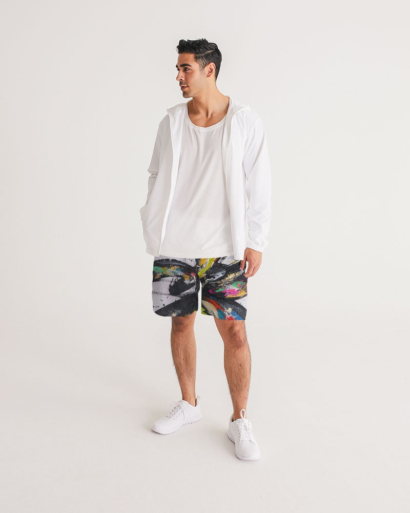 O P T I M I S T I C Men's All-Over Print Jogger Shorts