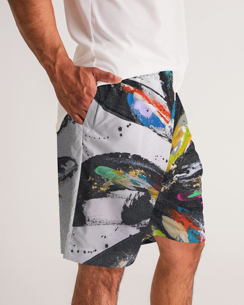 O P T I M I S T I C Men's All-Over Print Jogger Shorts