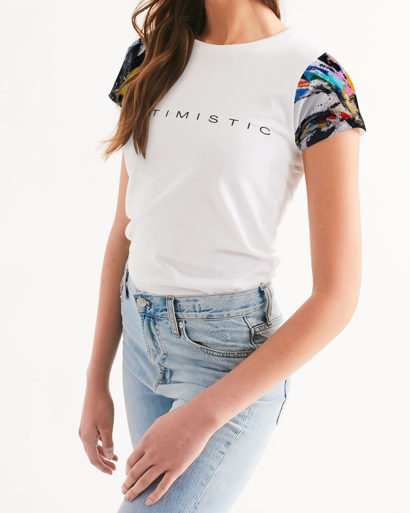 O P T I M I S T I C Women's All-Over Print Tee