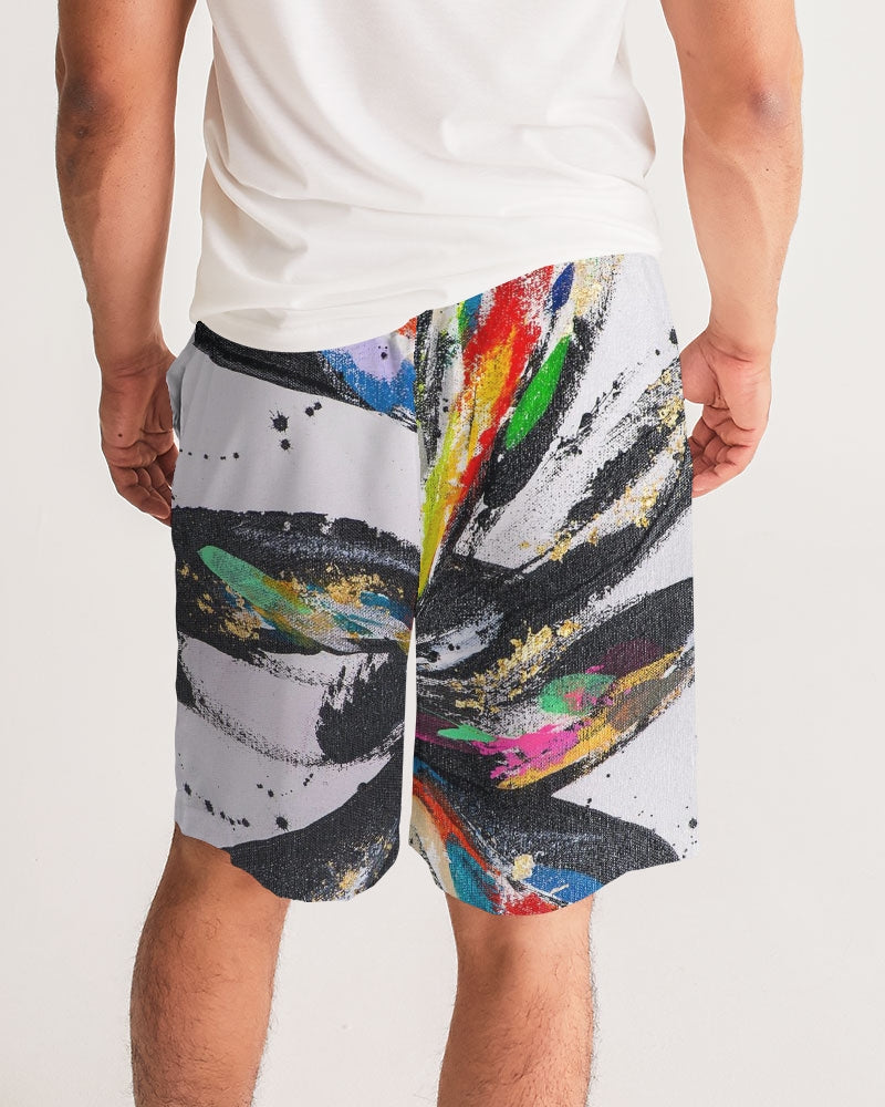 O P T I M I S T I C Men's All-Over Print Jogger Shorts