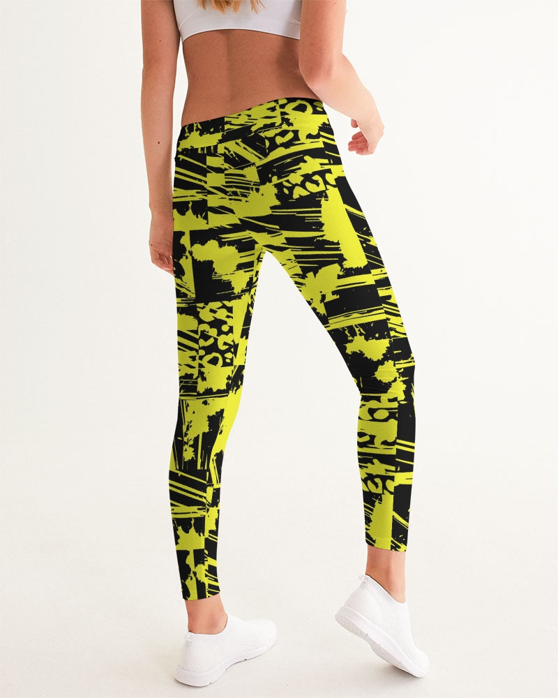 Blk & Yello Women's Yoga Pants