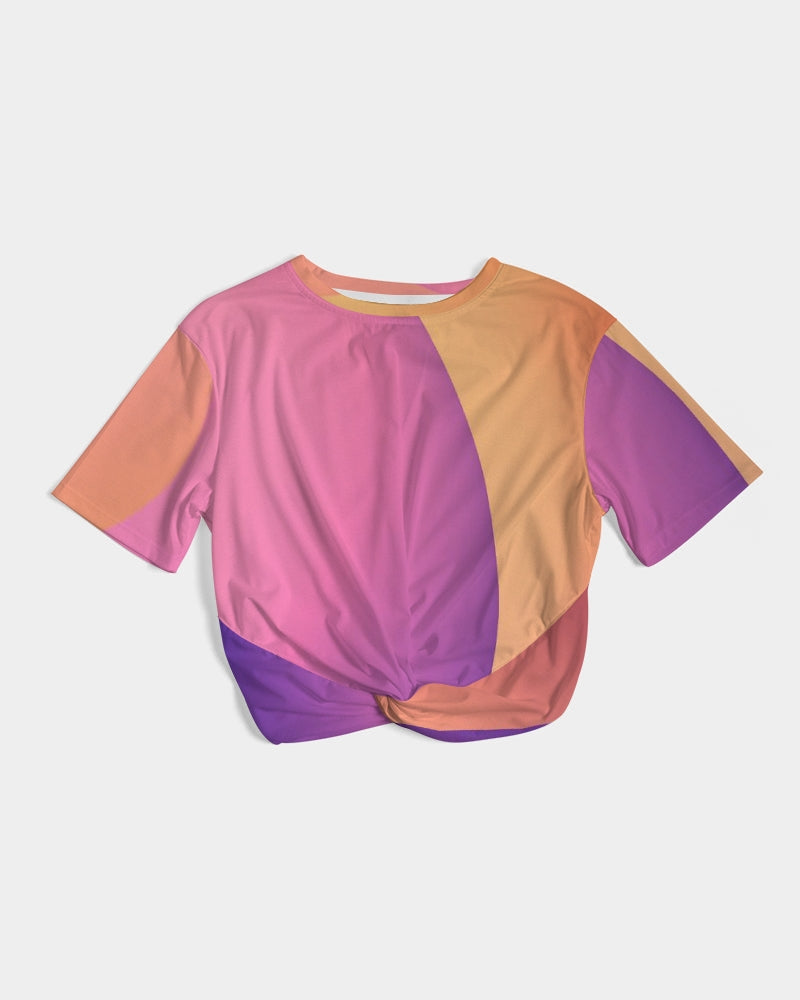 Sherbet Women's Twist-Front Cropped Tee