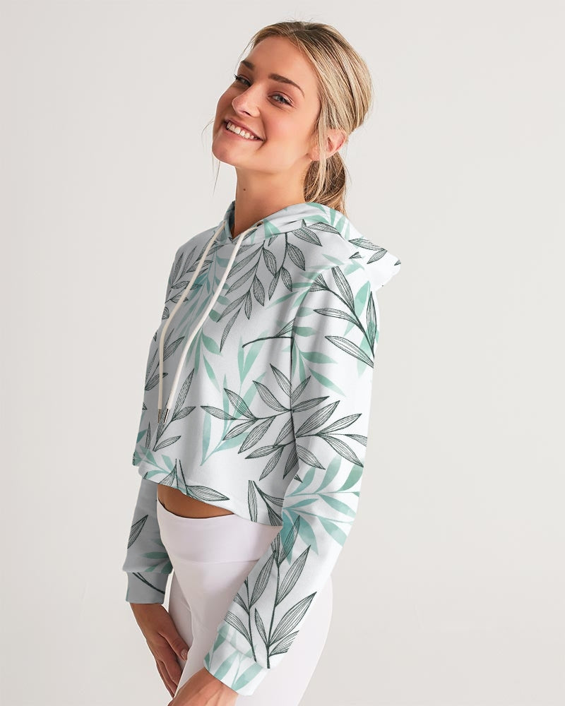 Leaf Women's Cropped Hoodie - ComfiArt