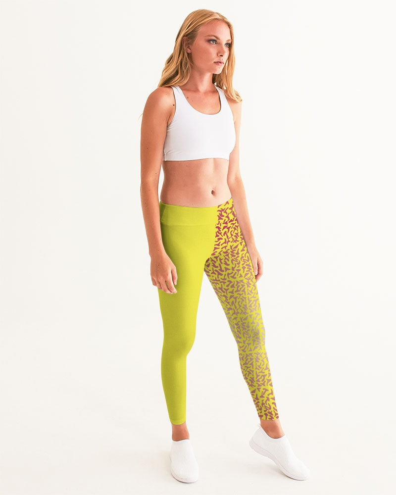 Angry in Yellow Women's Yoga Pants