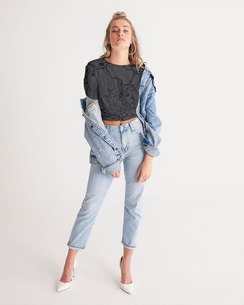 All The Girls Women's Twist-Front Cropped Tee