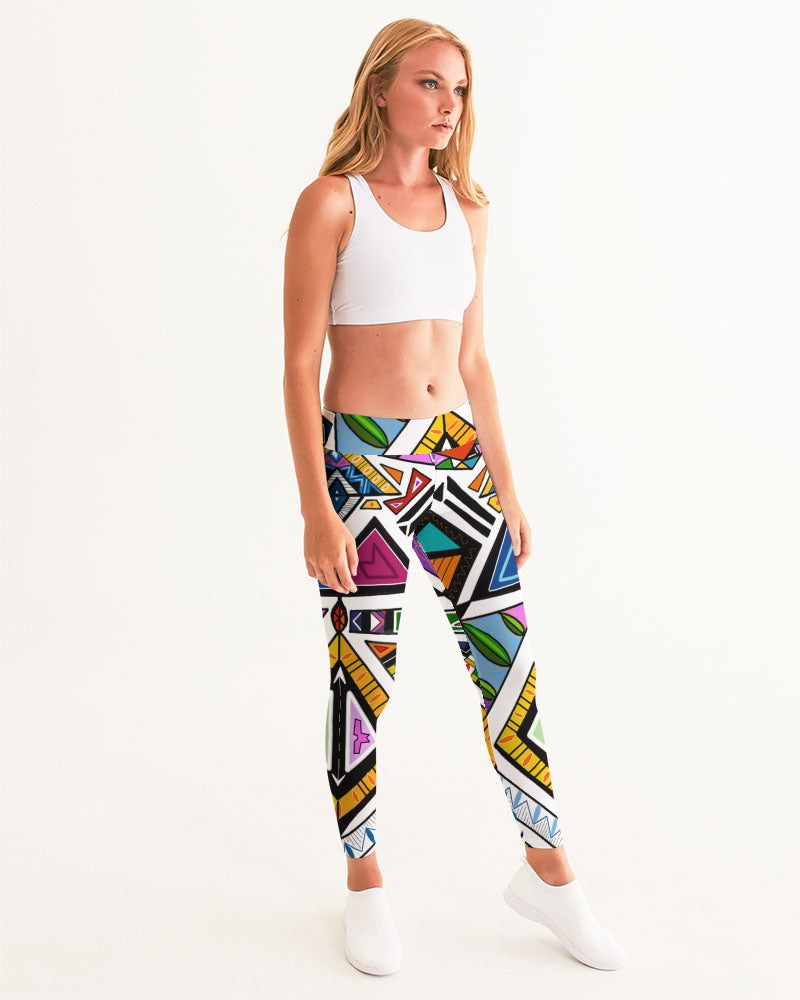 Ndebele -White Women's Yoga Pants