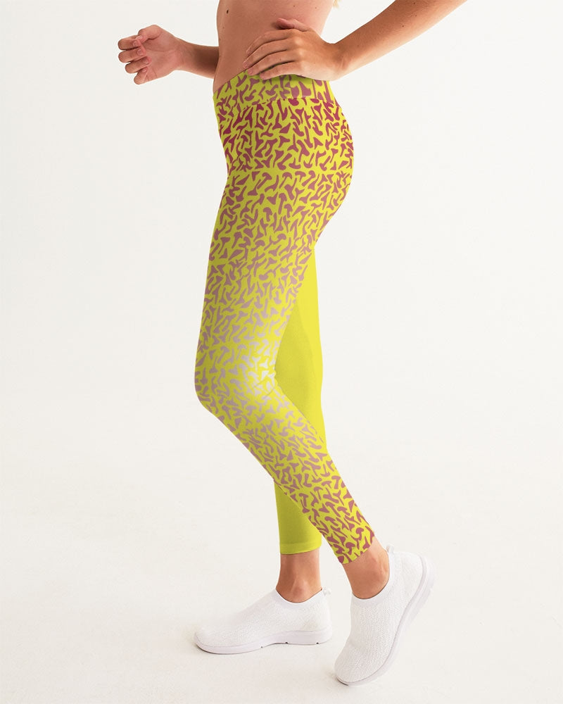 Angry in Yellow Women's Yoga Pants