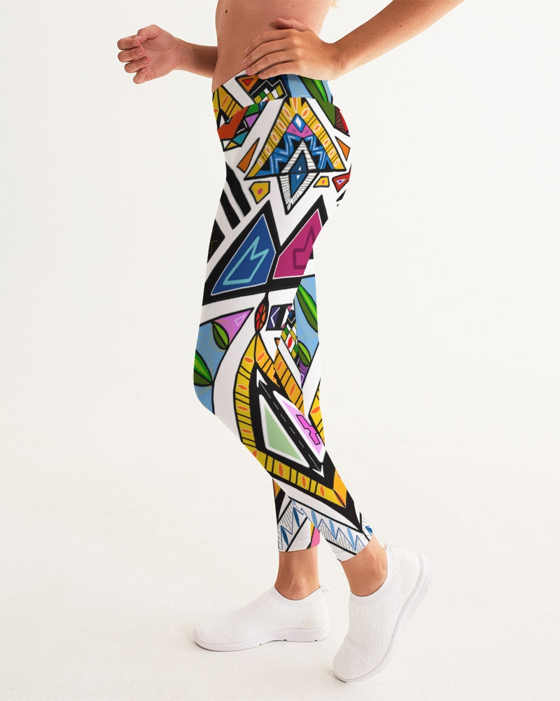 Ndebele -White Women's Yoga Pants