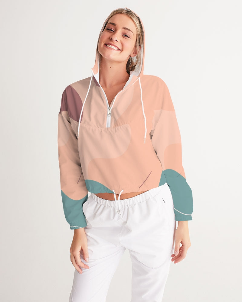 Spring Dew Women's Cropped Windbreaker