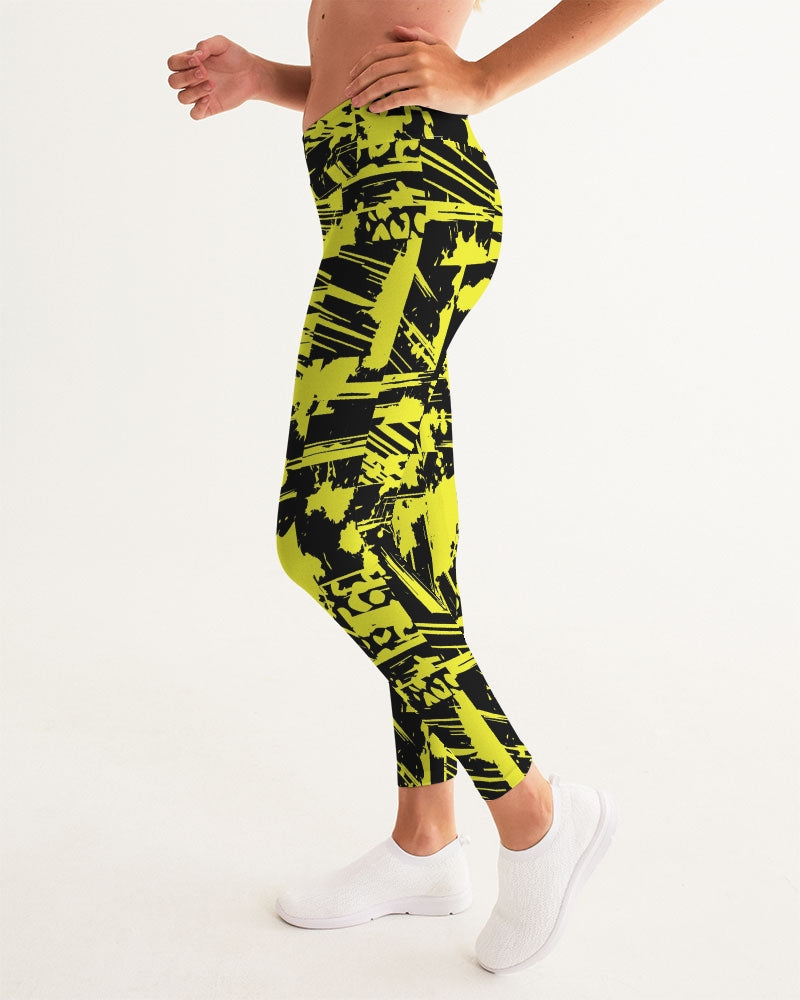 Blk & Yello Women's Yoga Pants