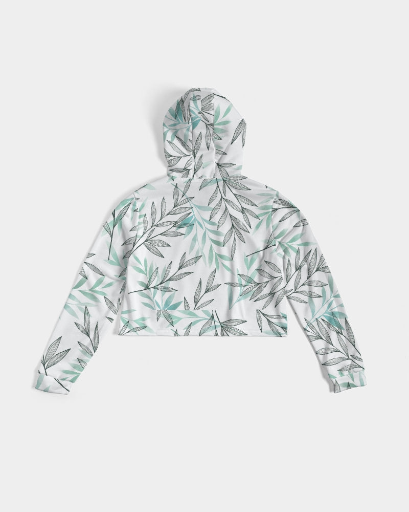 Leaf Women's Cropped Hoodie - ComfiArt