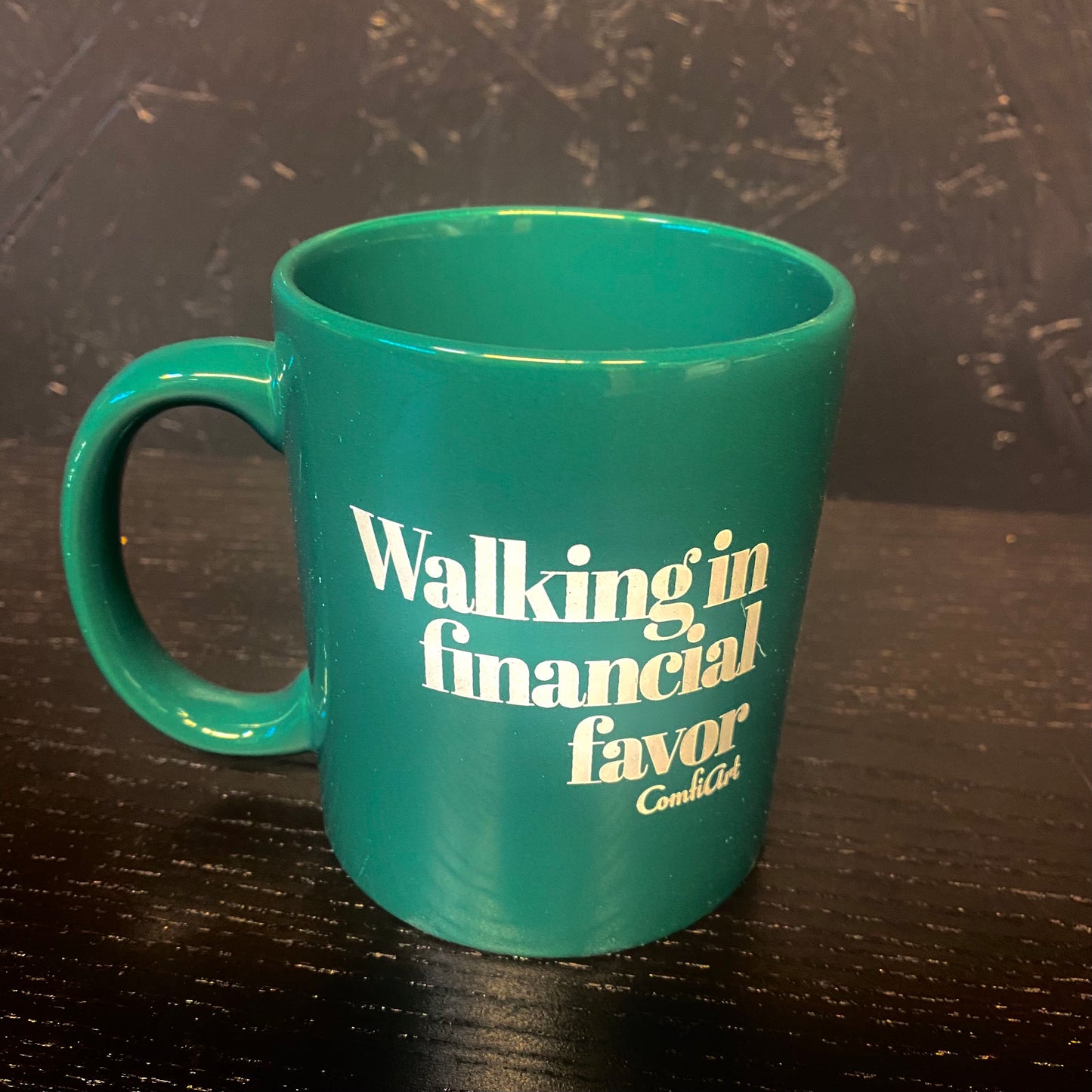 Walking in Financial Mug