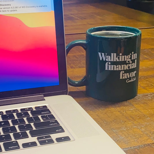 Walking in Financial Mug