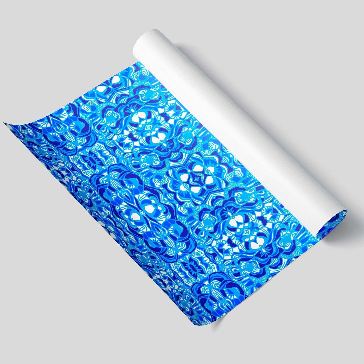 Rochelle Blue Holiday Wrapping Paper Sheet