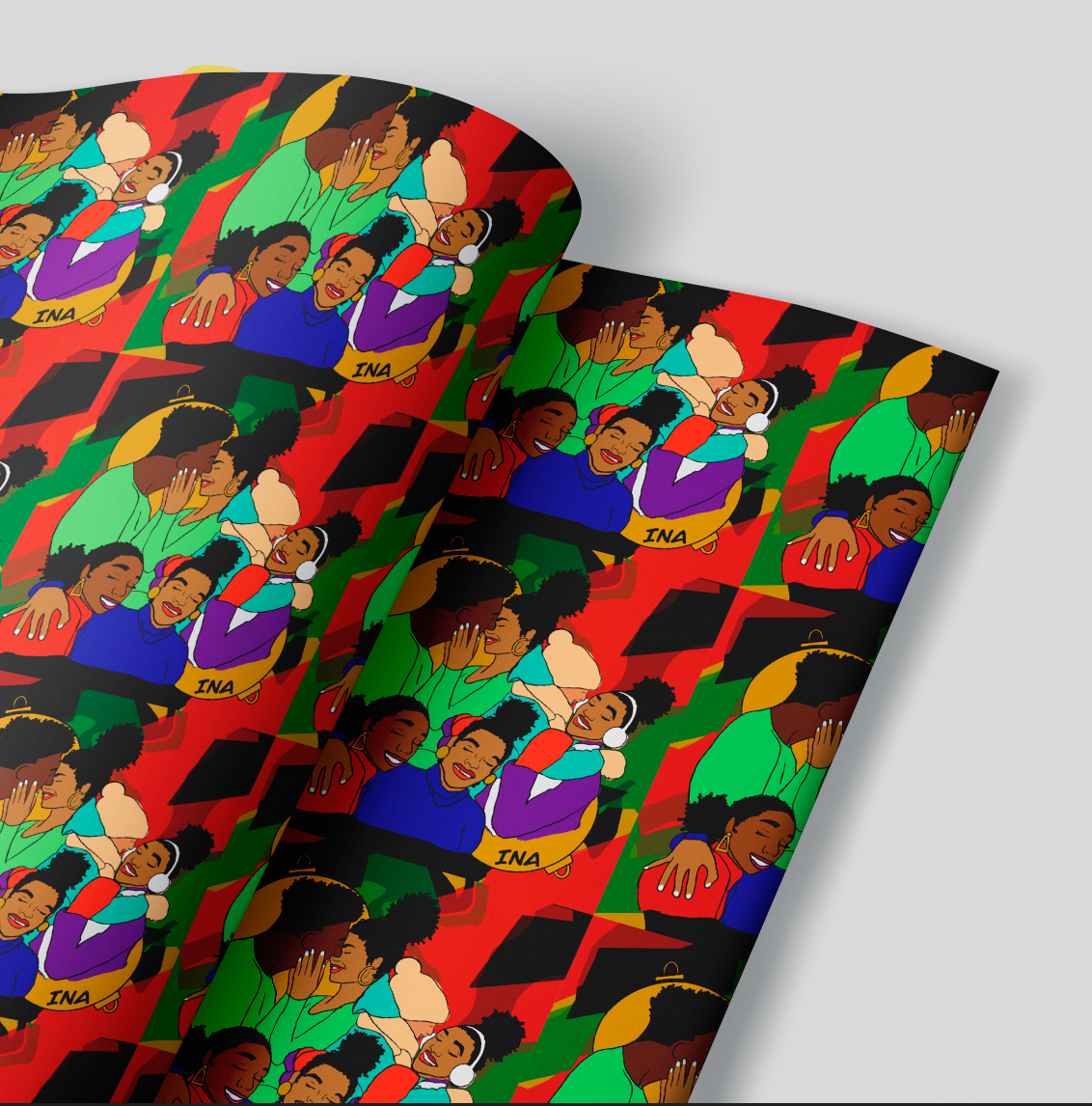 Family Love Wrapping Paper Sheet