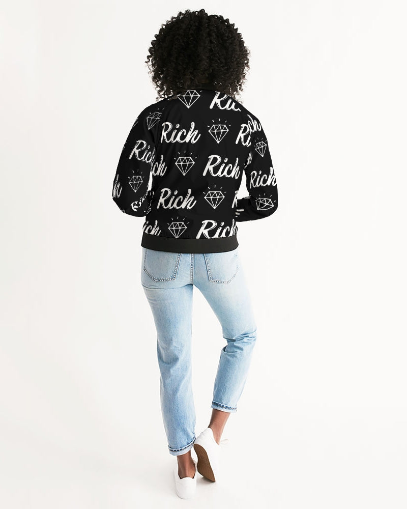 Rich Black Women's Bomber Jacket