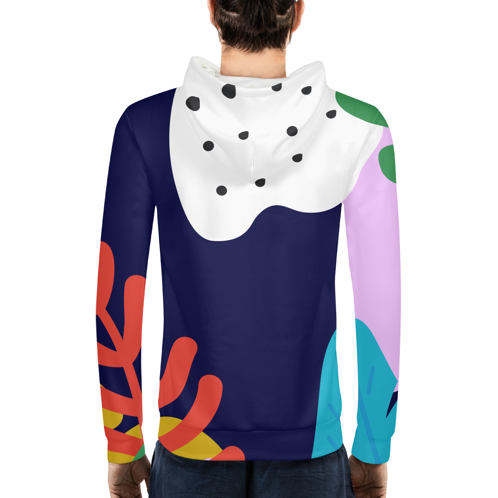 PopFloral Mens All-Over Print Hoodie - ComfiArt