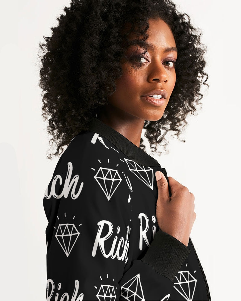 Rich Black Women's Bomber Jacket