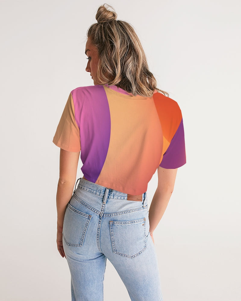 Sherbet Women's Twist-Front Cropped Tee