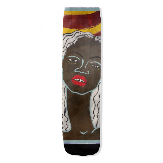 Mahogany All-Over Print Socks