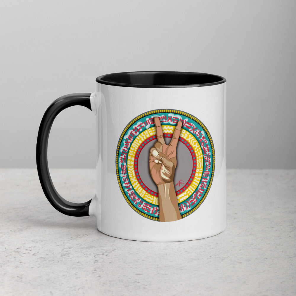 Peace Mug with Color Inside - ComfiArt