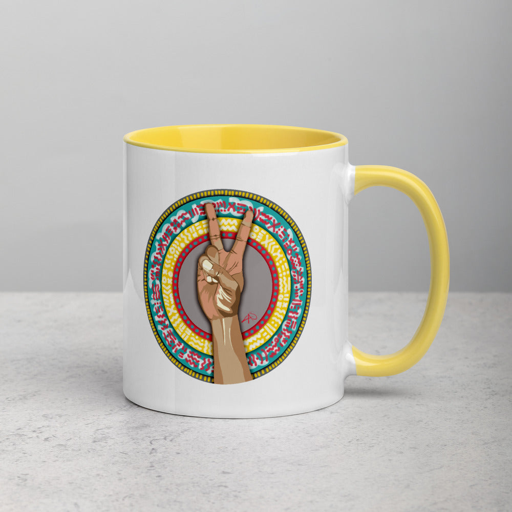 Peace Mug with Color Inside - ComfiArt