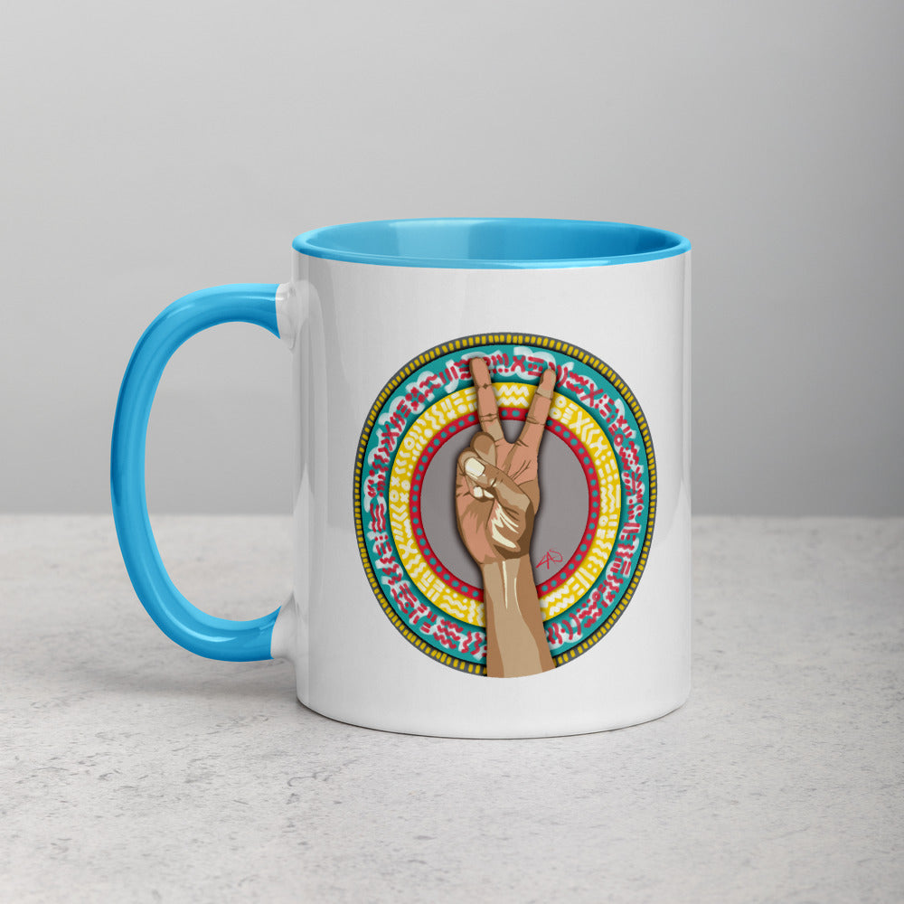 Peace Mug with Color Inside - ComfiArt