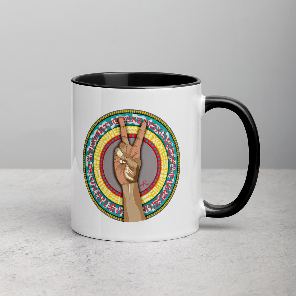 Peace Mug with Color Inside - ComfiArt