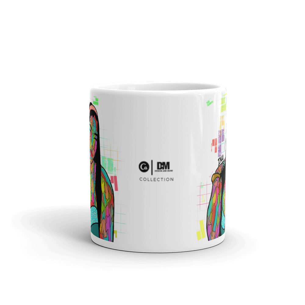 Ina White glossy mug